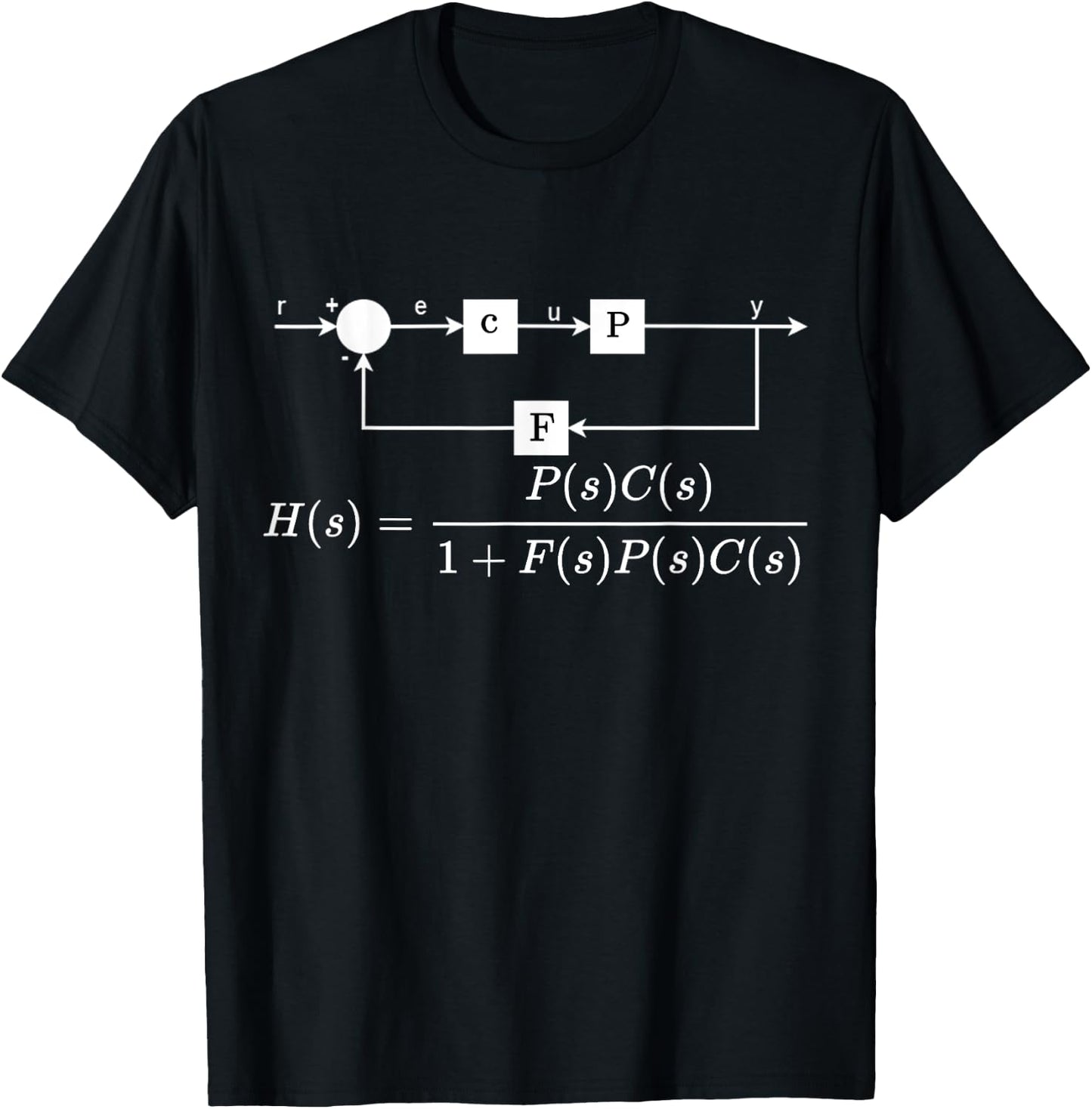 Control theory transfer function, engineering basics T-Shirt - T-Shirt | Black