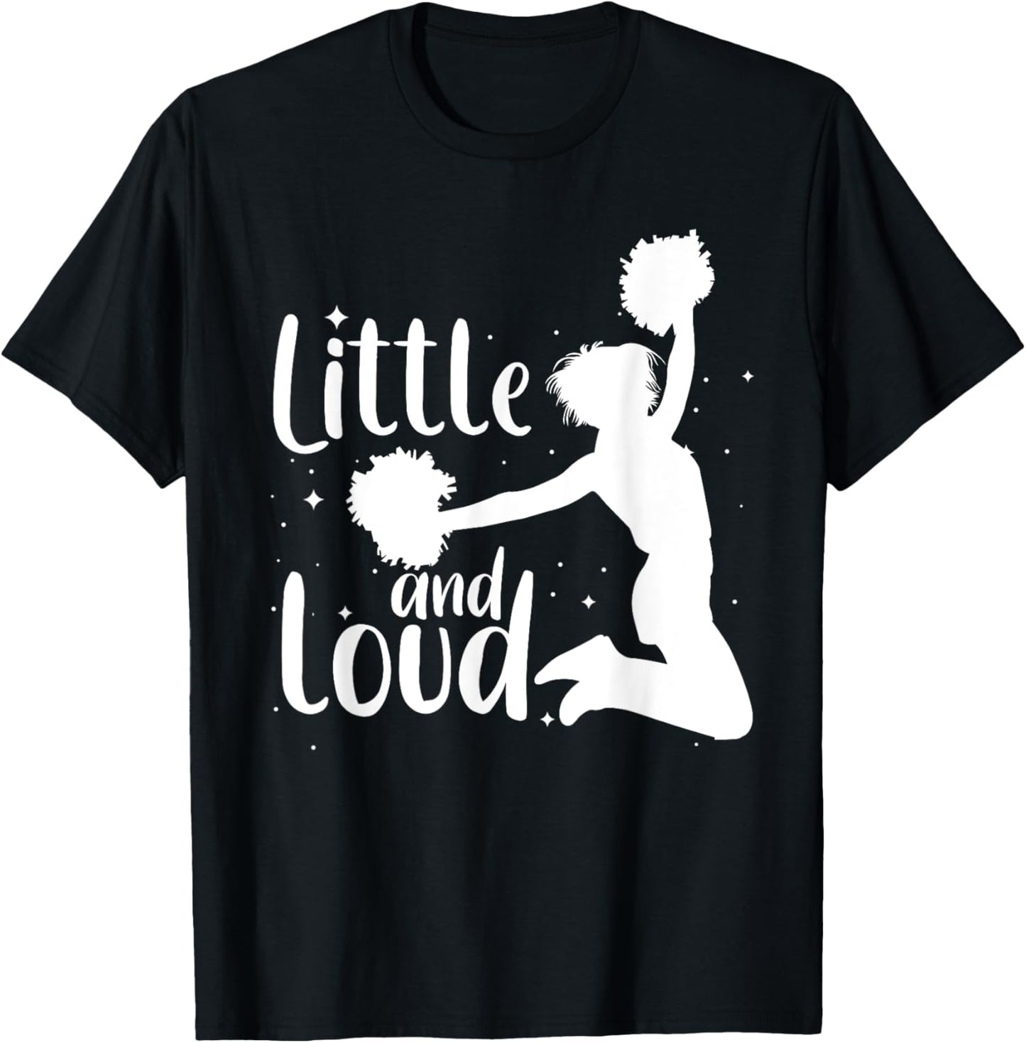 Cute Cheerleader Art Girls Cheering Cheerleading T-Shirt - T-Shirt | Black