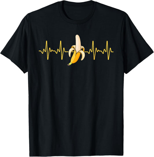 Cute Banana Women Kids Tropical Fruit Banana Lover T-Shirt - T-Shirt | Black
