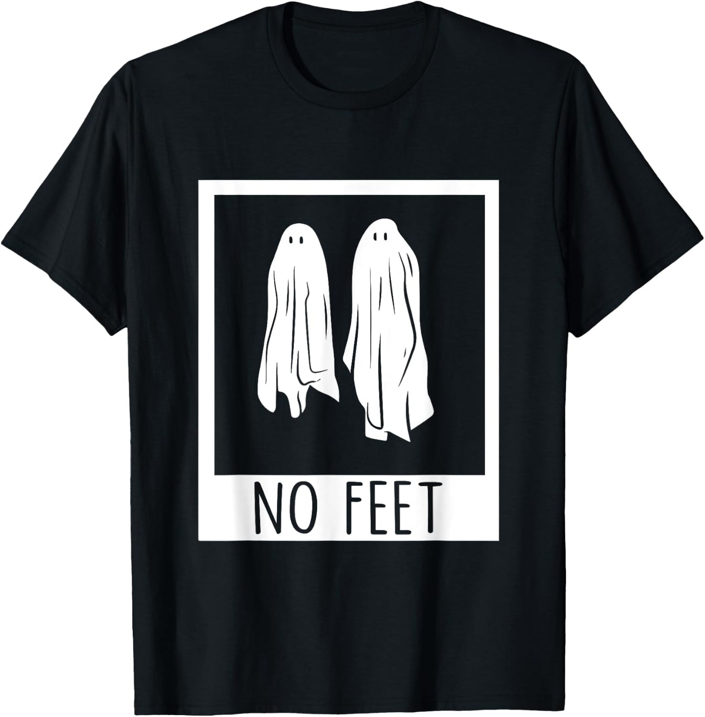 No Feet Funny Halloween Ghosts Apparel T-Shirt - T-Shirt | Black