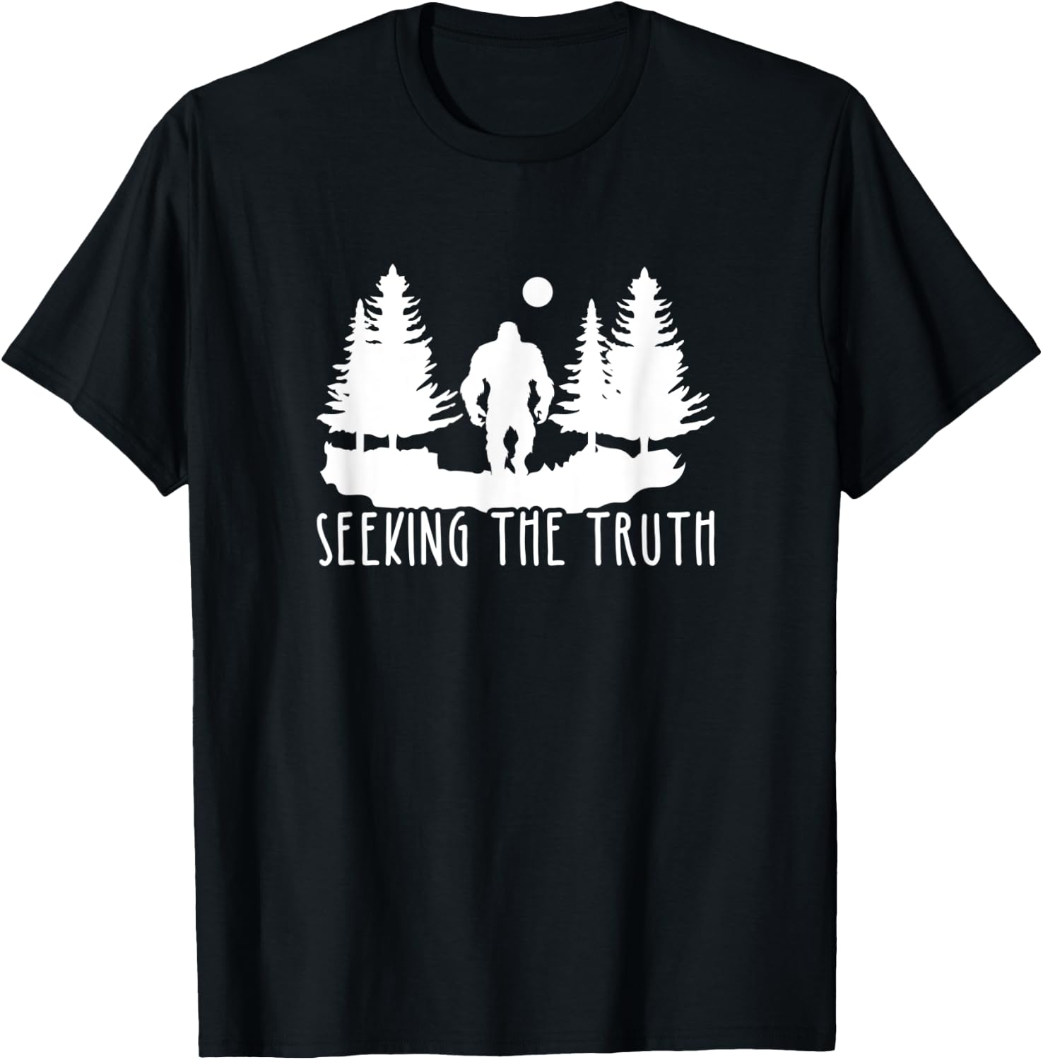 Seeking The Truth, Bigfoot Lover T-Shirt - T-Shirt | Black