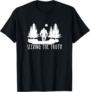 Seeking The Truth, Bigfoot Lover T-Shirt - T-Shirt | Black