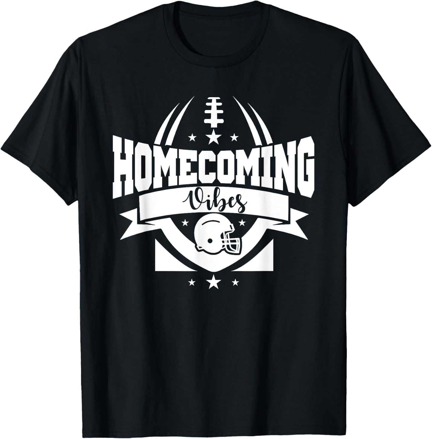 Hoco 2023 Homecoming Vibes Football Game Day School Reunion T-Shirt - T-Shirt | Black