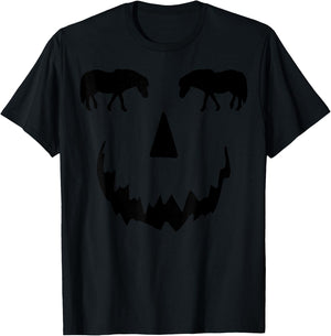 pumpkin Miniature Horse Tiny Horse halloween T-Shirt - T-Shirt | Black