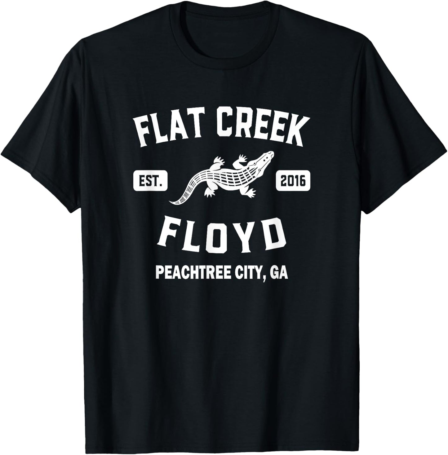 Famous Peachtree City Georgia Alligator Flat Creek Floyd T-Shirt - T-Shirt | Black