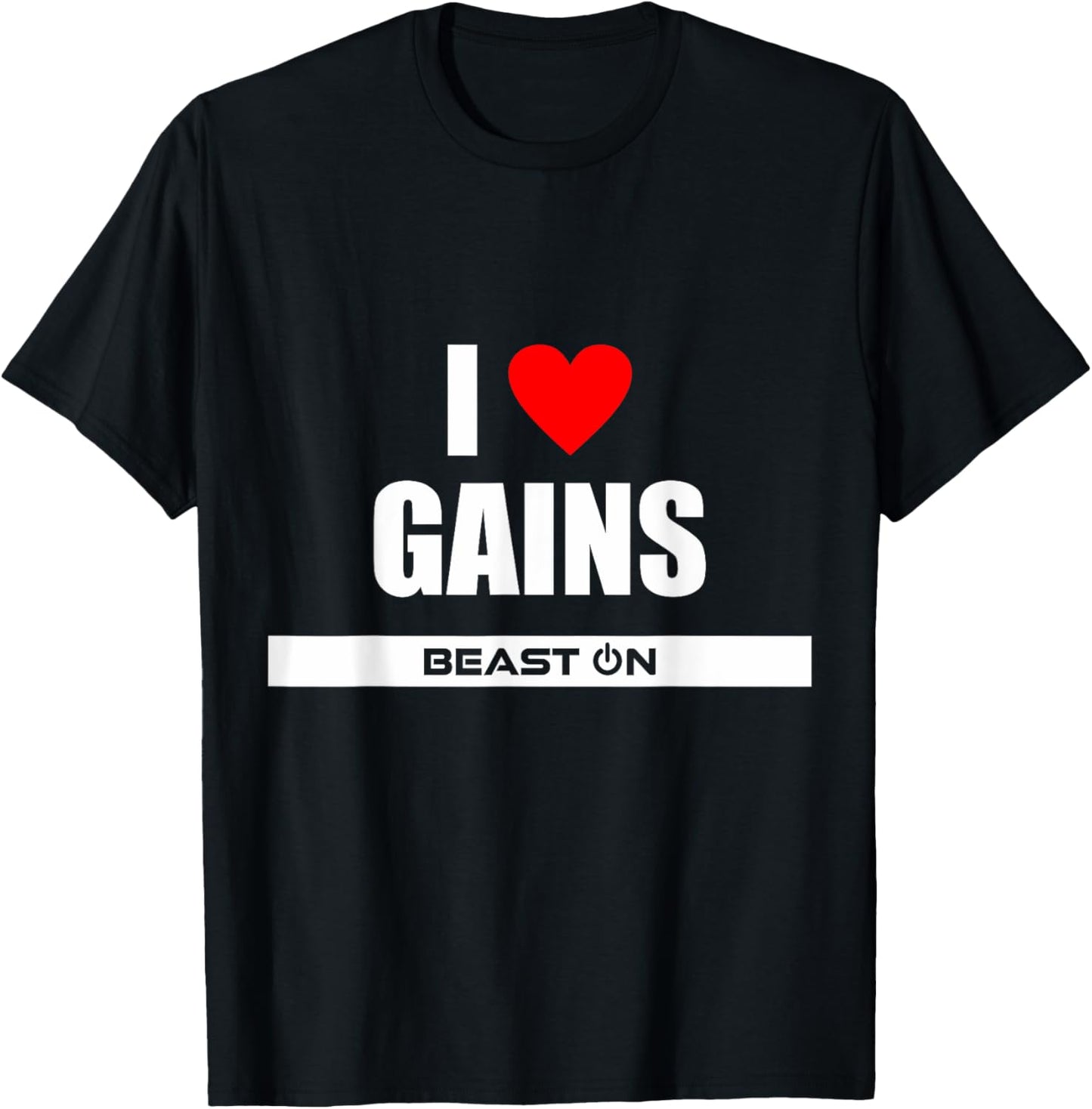 I Love Gains Bodybuilding Gainz Gym Fitness Training Workout T-Shirt - T-Shirt | Black