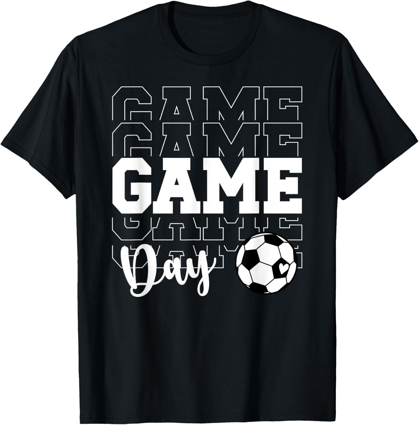 Game Day Soccer Game Day Soccer T-Shirt - T-Shirt | Black