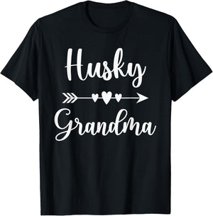 Husky Grandma Husky Dog Lovers Gift Funny Mother's Day Women T-Shirt - T-Shirt | Black
