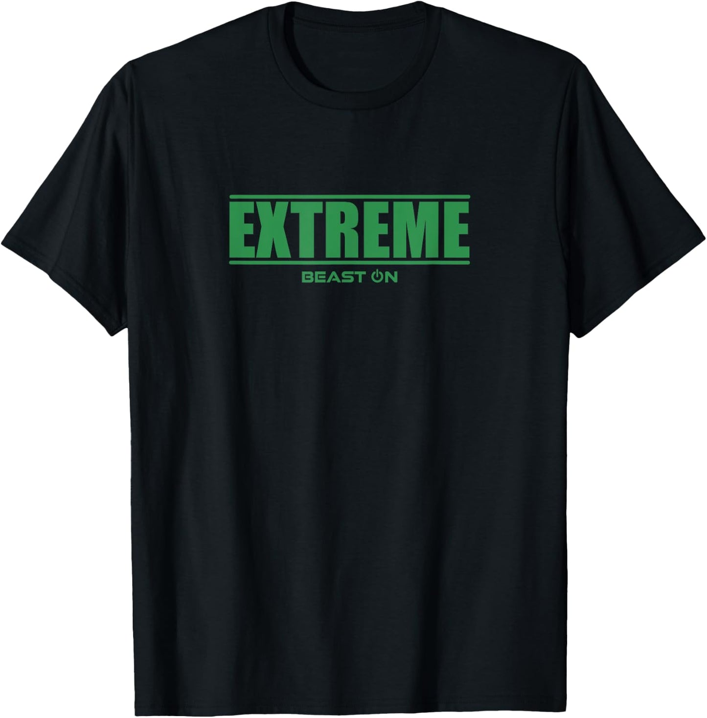 Extreme Green Writing Fitness Gym Training Calisthenics T-Shirt - T-Shirt | Black