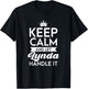 Keep Calm And Let Lynda Handle It Name Lynda T-Shirt - T-Shirt | Black