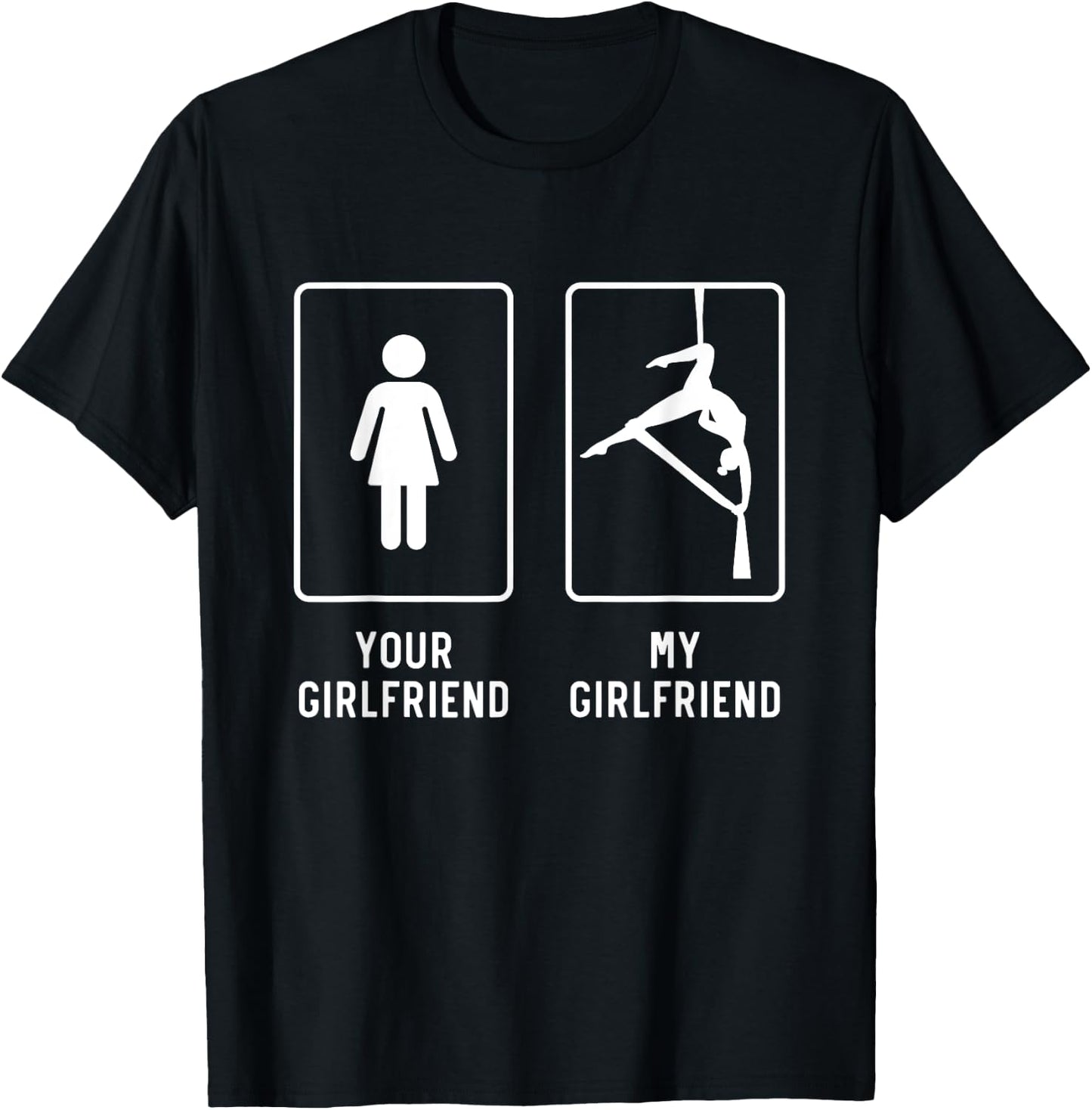 Hammock Silk Girlfriend Funny Aerial Yoga Gifts For BF T-Shirt - T-Shirt | Black