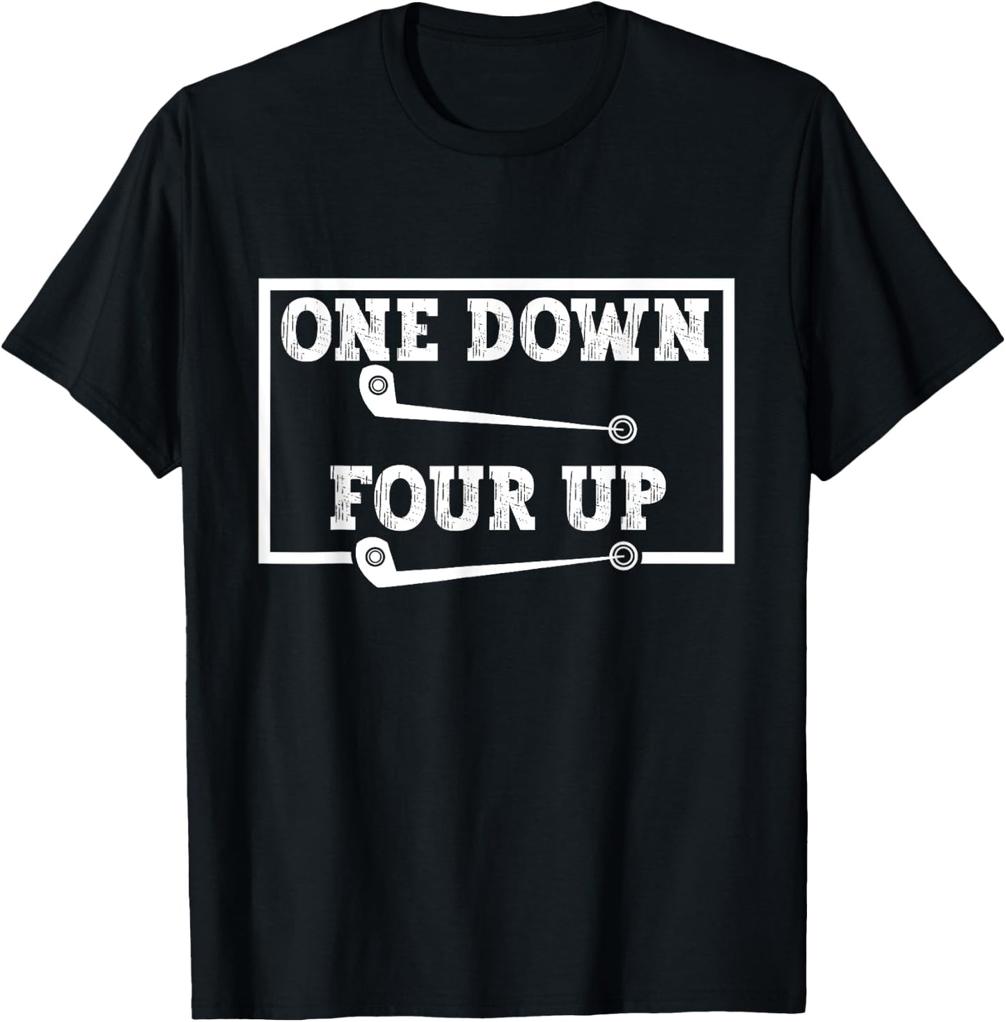 Motorcycle Shift Pattern One Down Four Up T-Shirt - T-Shirt | Black
