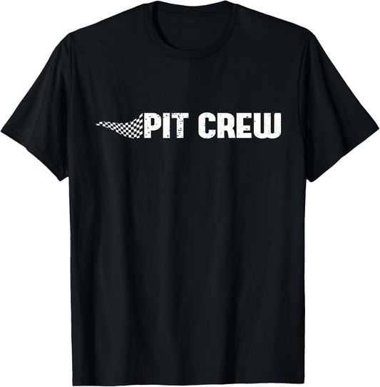 Pit Crew Pit Crew Racing Car Family Matching Birthday Party T-Shirt - T-Shirt | Black