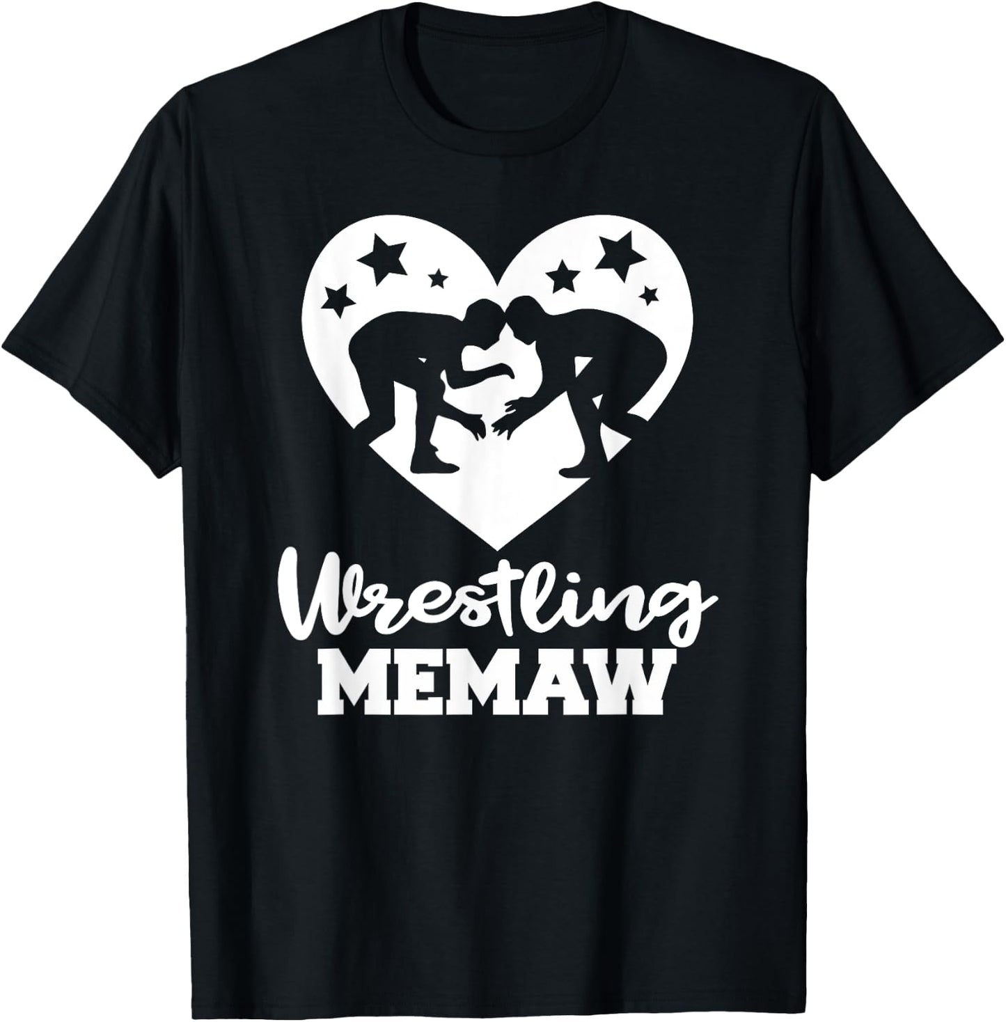 Wrestling Memaw Funny Wrestler Athlete Memaw T-Shirt - T-Shirt | Black