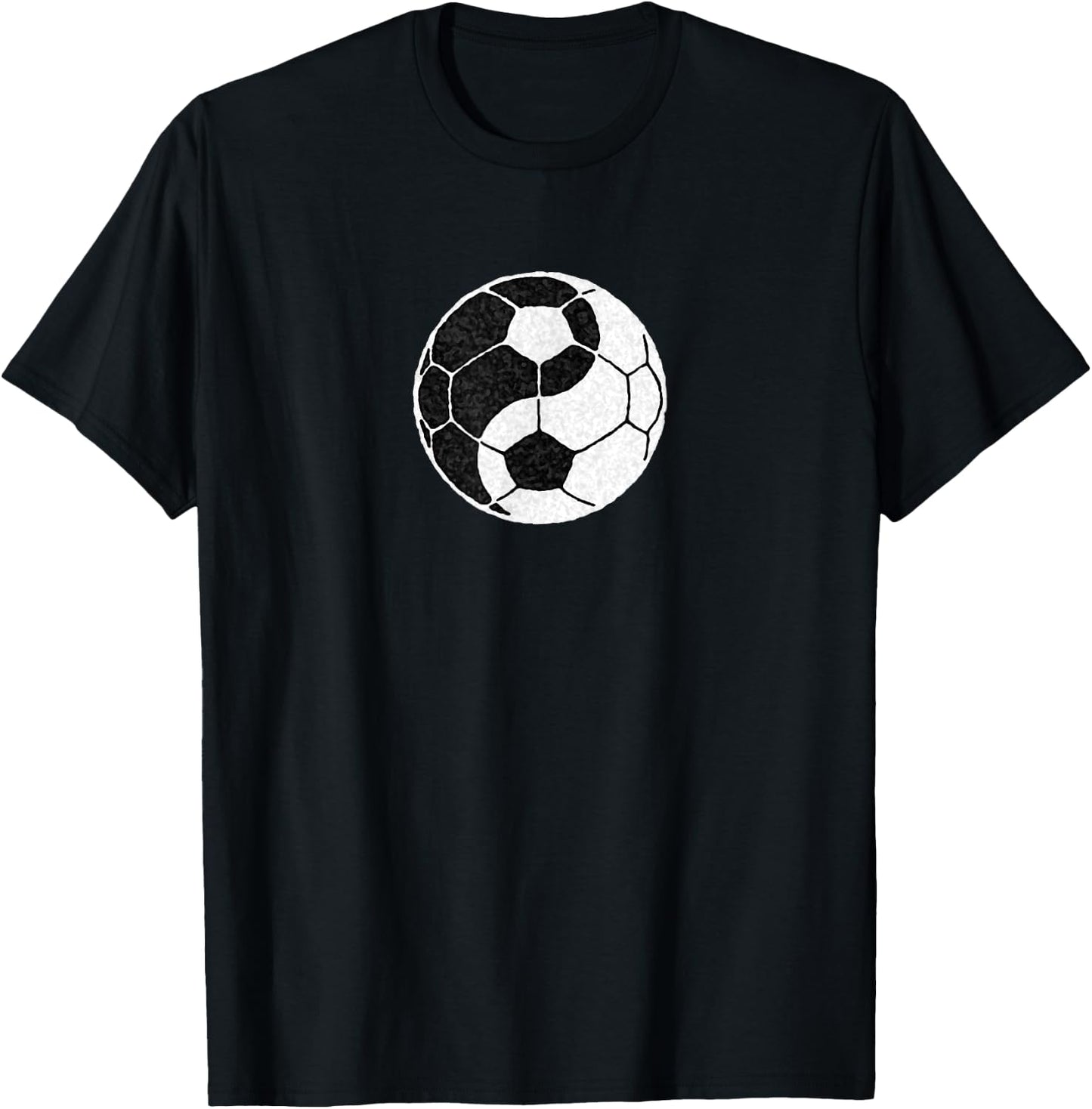 Yin Yang Soccer Graphic Women Boys and Girls T-Shirt - T-Shirt | Black