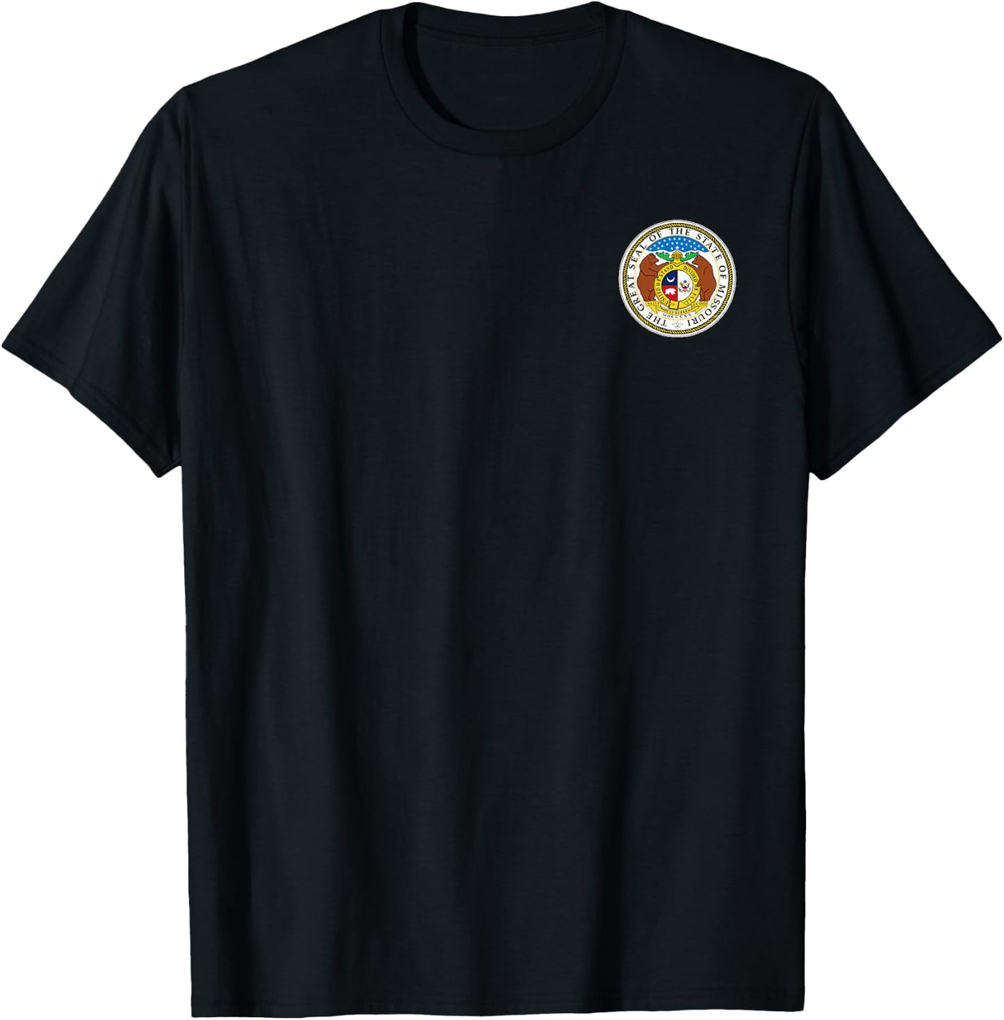 State of Missouri Seal Coat of Arms Flag T-Shirt - T-Shirt | Black