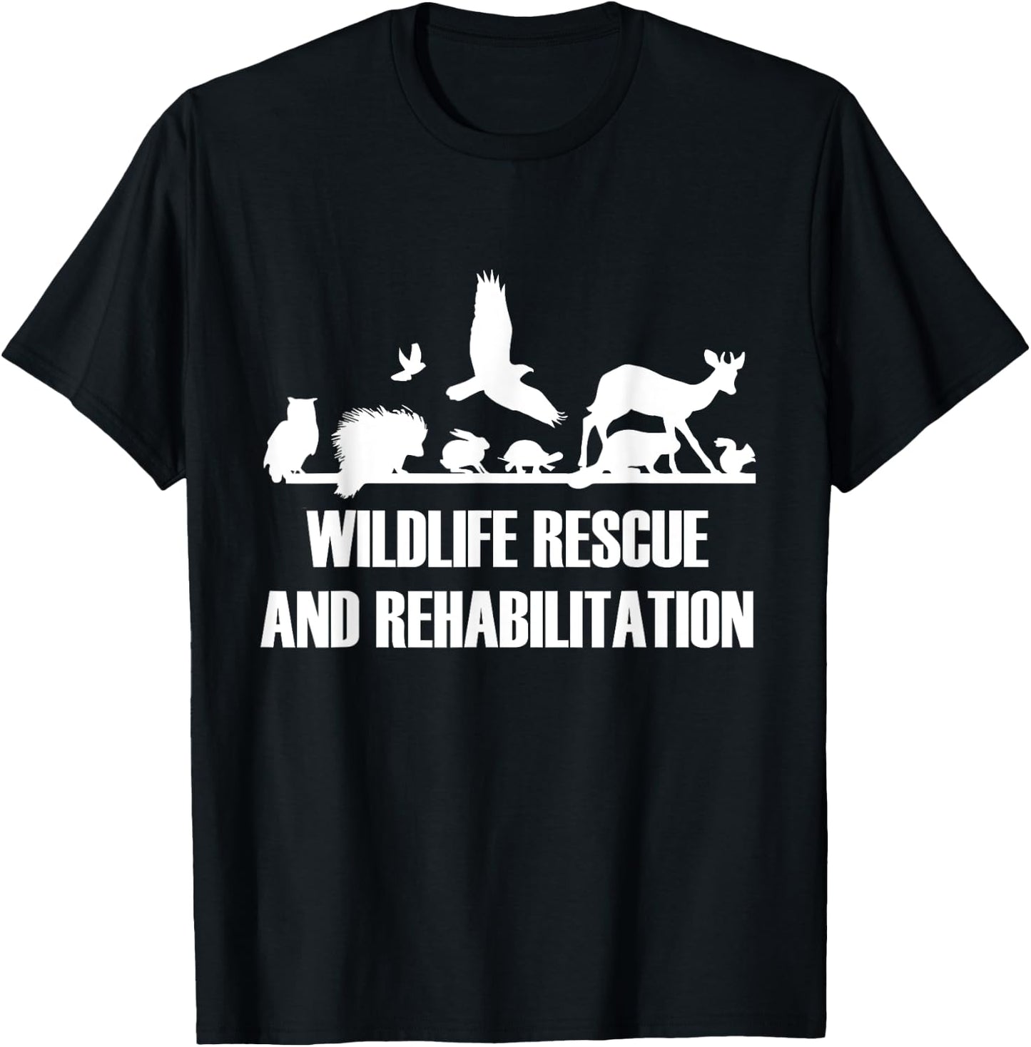 Wildlife Rescue Quotes Black -Adults , Small, Short Sleeve T-Shirt - T-Shirt | Black