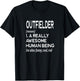 Baseball Player Definition Funny - Outfield Outfielder T-Shirt - T-Shirt | Black