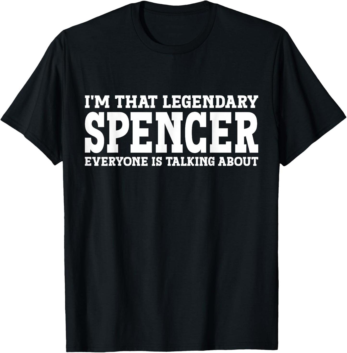 Spencer Surname Funny Team Family Last Name Spencer T-Shirt - T-Shirt | Black