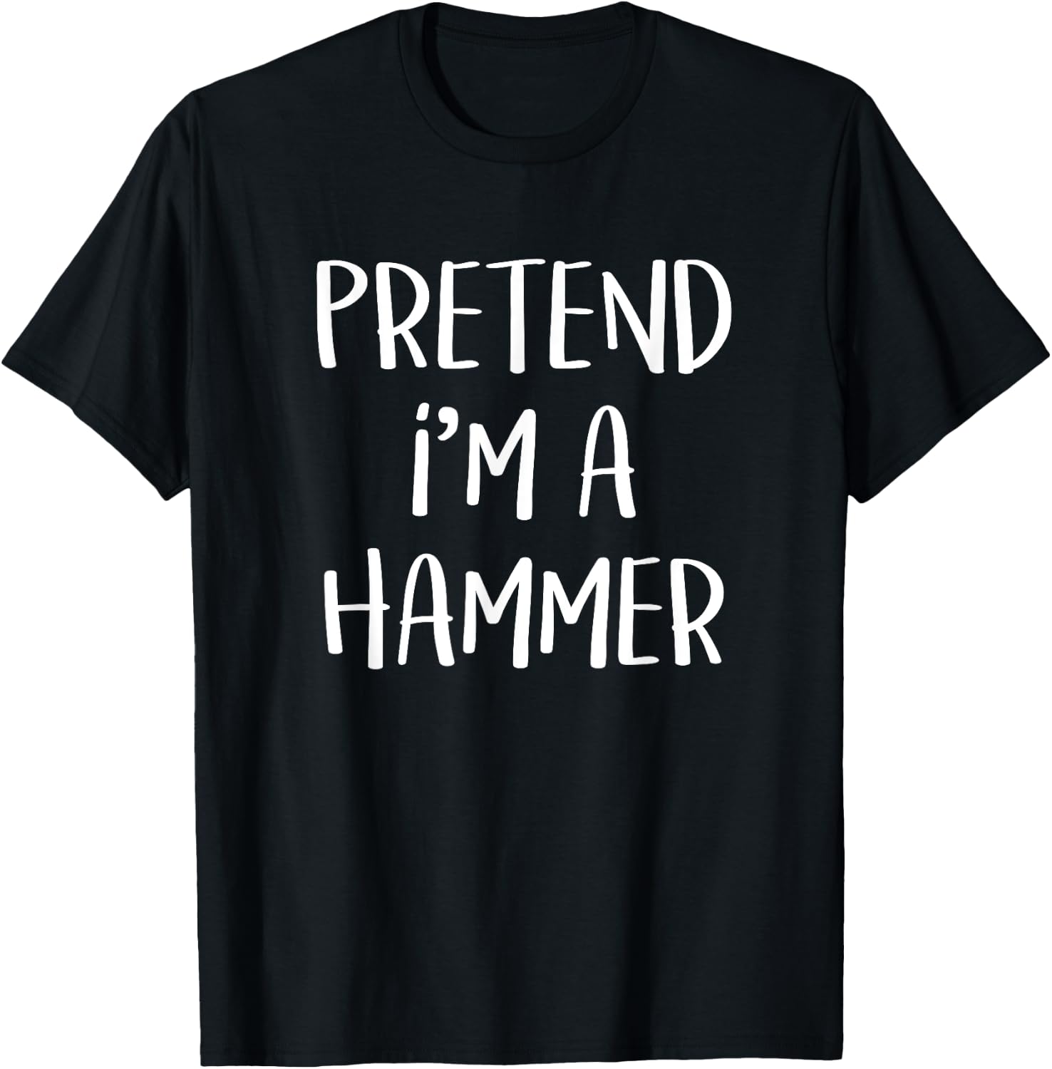 Pretend I'm A Hammer Costume Funny Tool Halloween Party T-Shirt - T-Shirt | Black