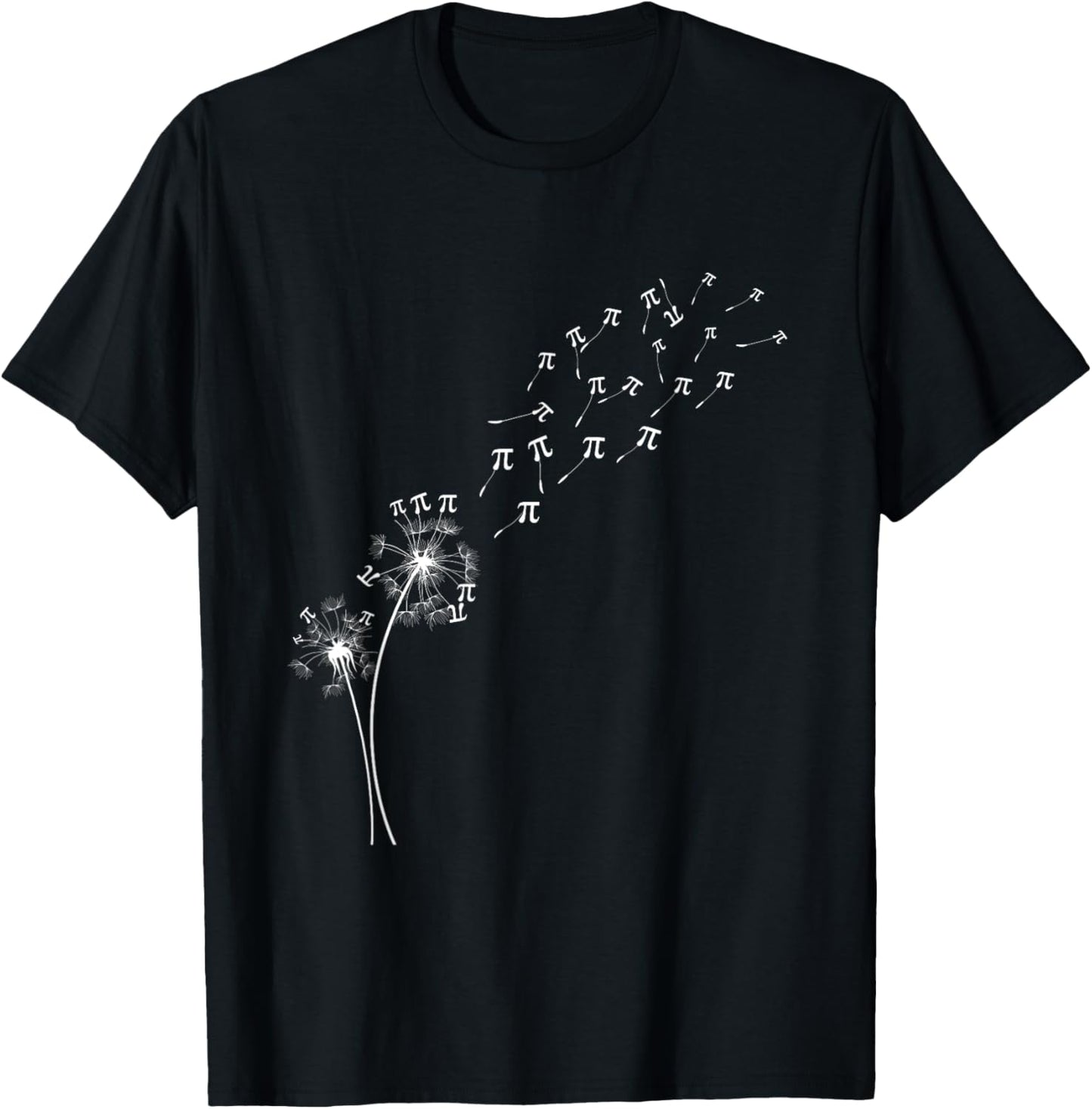 Dandelion Pi Day Flower Floral Tree Math Mathematic Lover T-Shirt - T-Shirt | Black