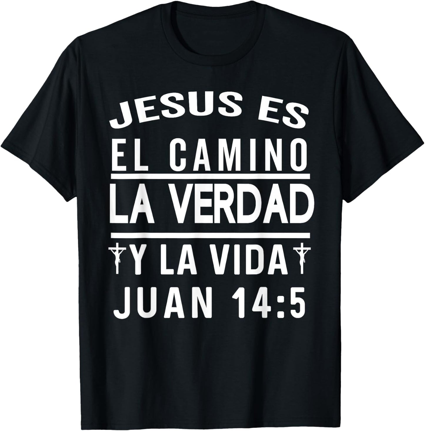 Camiseta Cristiana Para Mujer Y Hombre En Espanol Cristiano T-Shirt - T-Shirt | Black