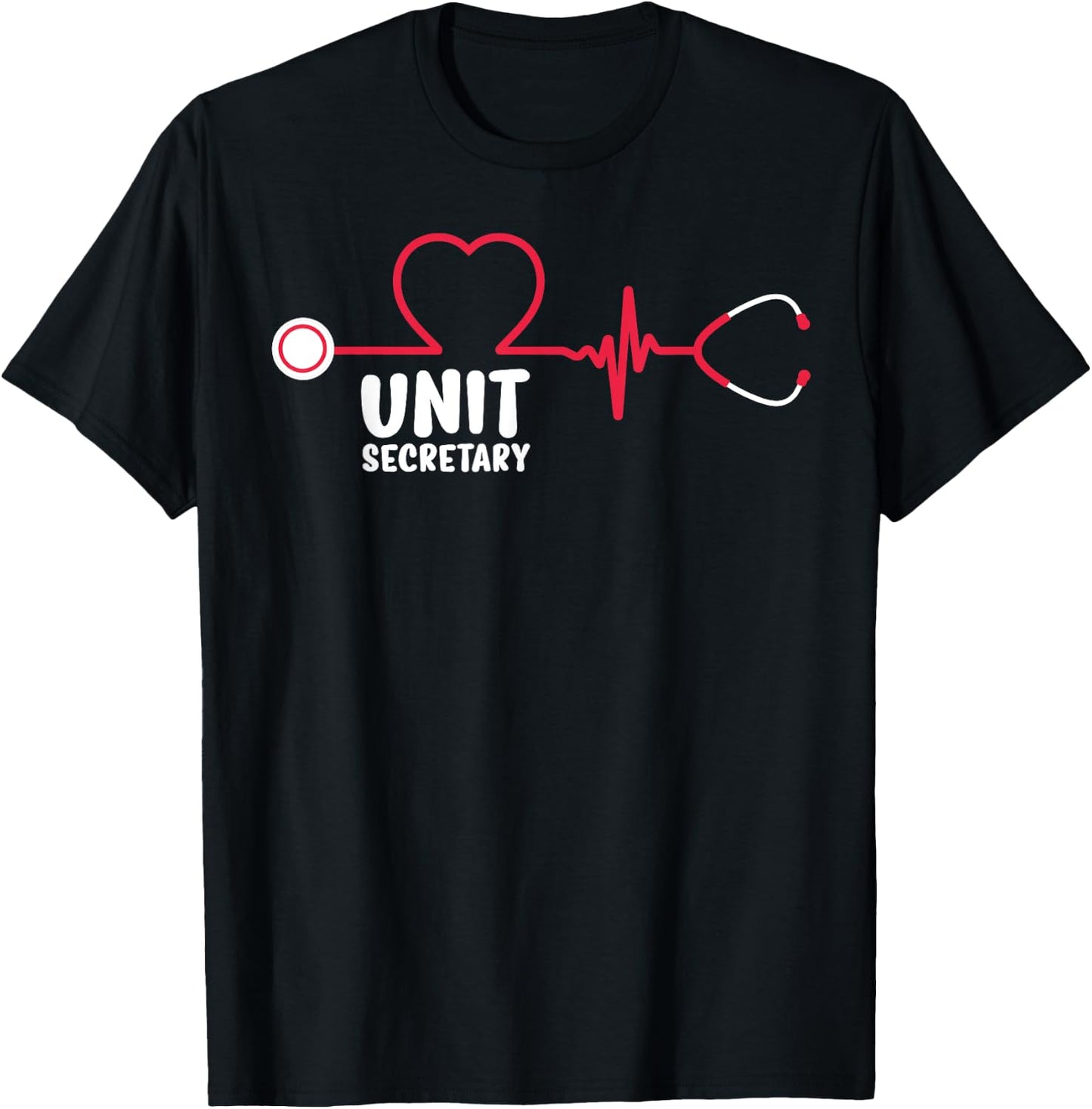 Unit Secretary Heartbeat Unit Secretaries T-Shirt - T-Shirt | Black