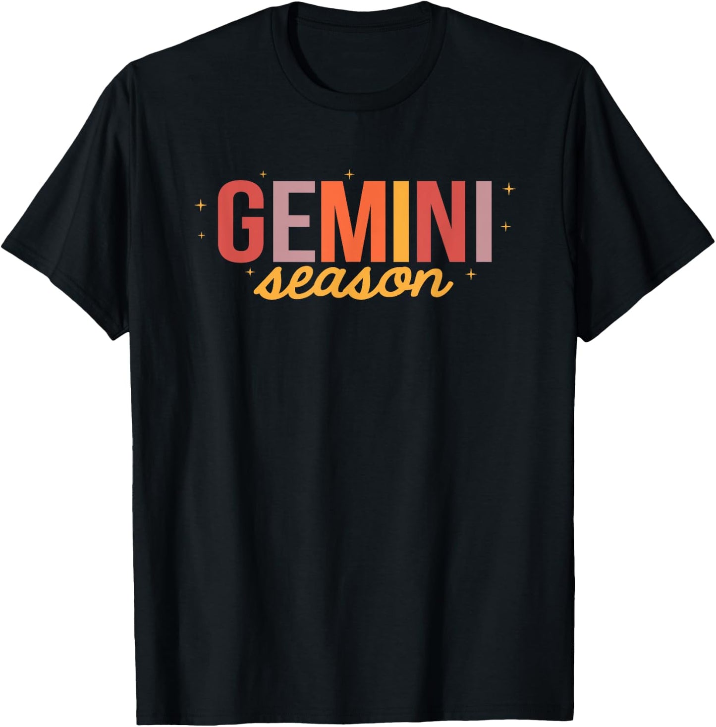 Gemini Season Zodiac Horoscope Astrology May June Birthday T-Shirt - T-Shirt | Black