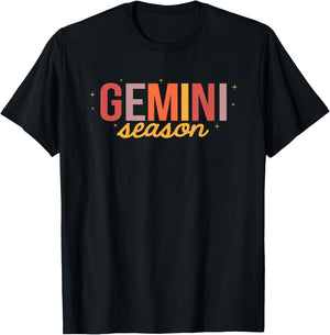 Gemini Season Zodiac Horoscope Astrology May June Birthday T-Shirt - T-Shirt | Black