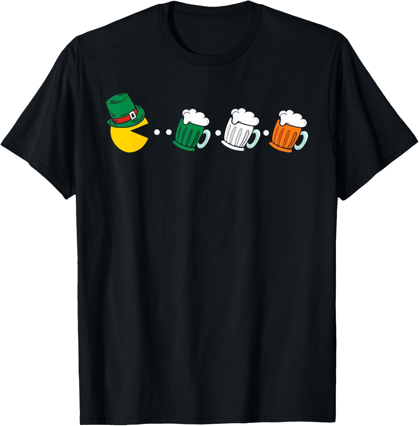 Irish Beer Ireland Flag St Patricks Day T-Shirt - T-Shirt | Black
