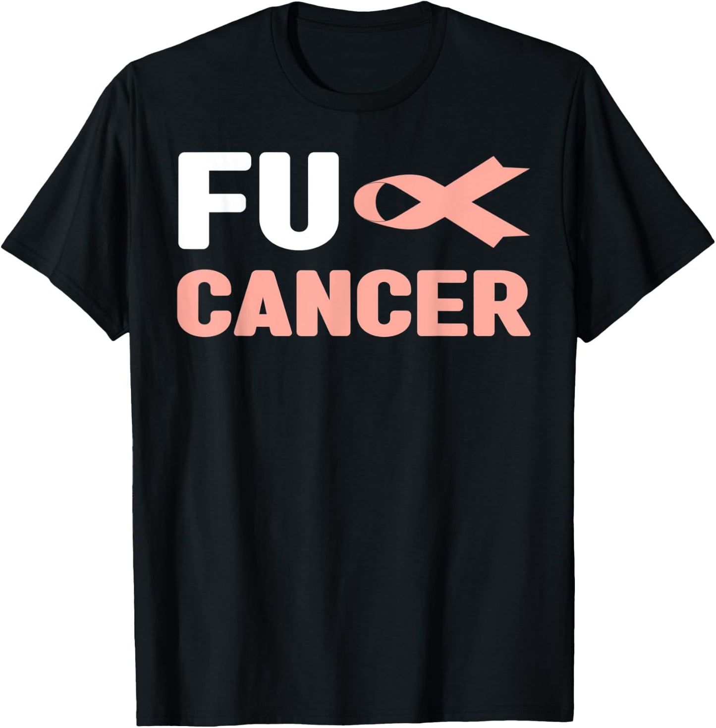 Fuck Uterine Cancer Shirt - Fuck Uterine Cancer Awareness T-Shirt - T-Shirt | Black