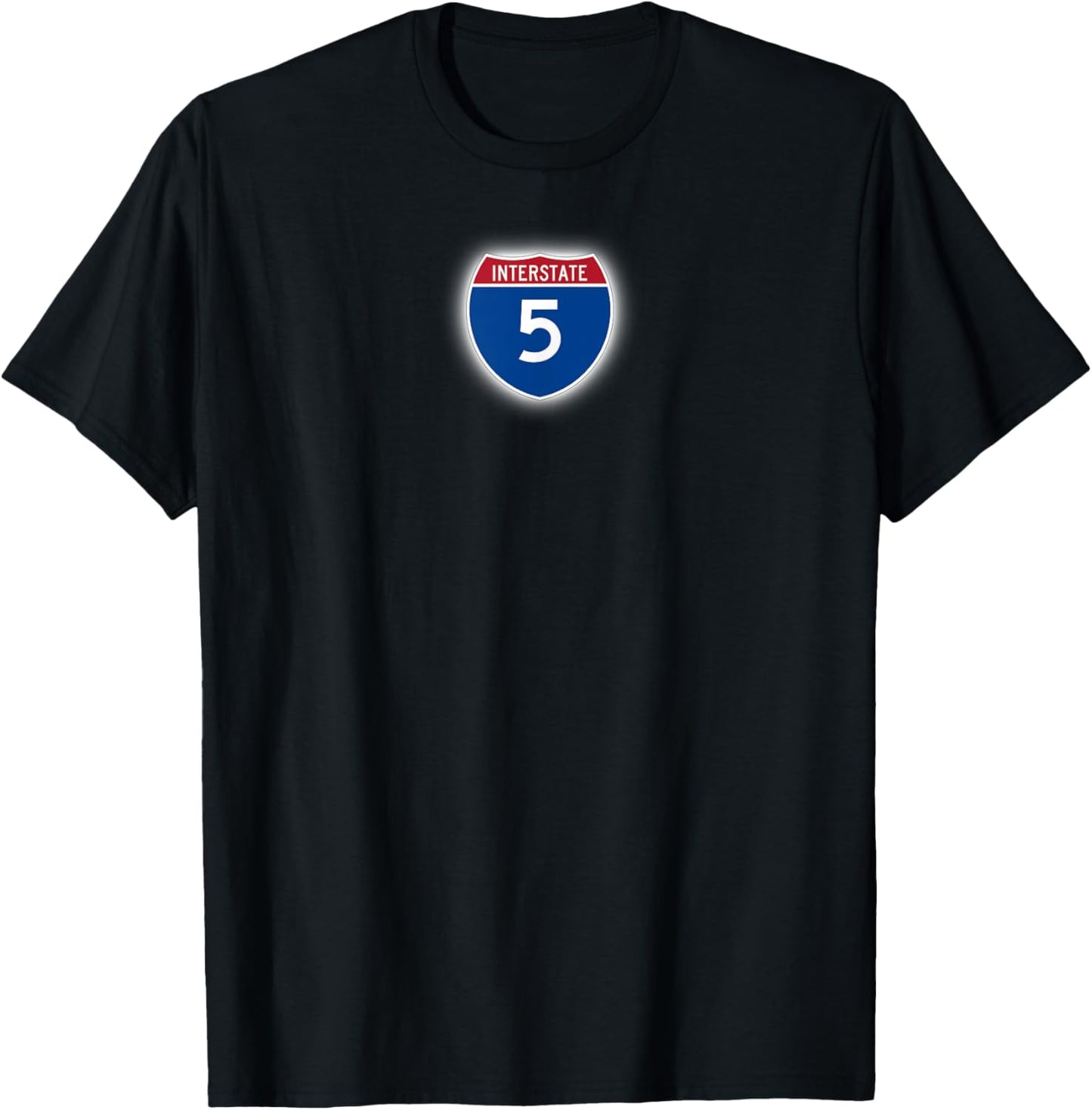 Interstate 5 Highway Freeway Route Commute Drive T-Shirt - T-Shirt | Black