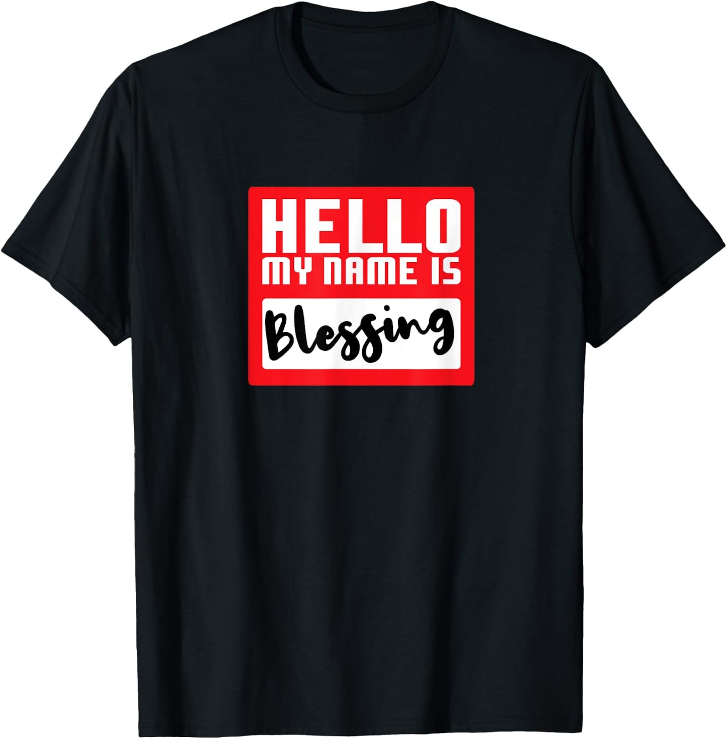 Hello My Name is Blessing in Disguise Funny Halloween Party T-Shirt - T-Shirt | Black
