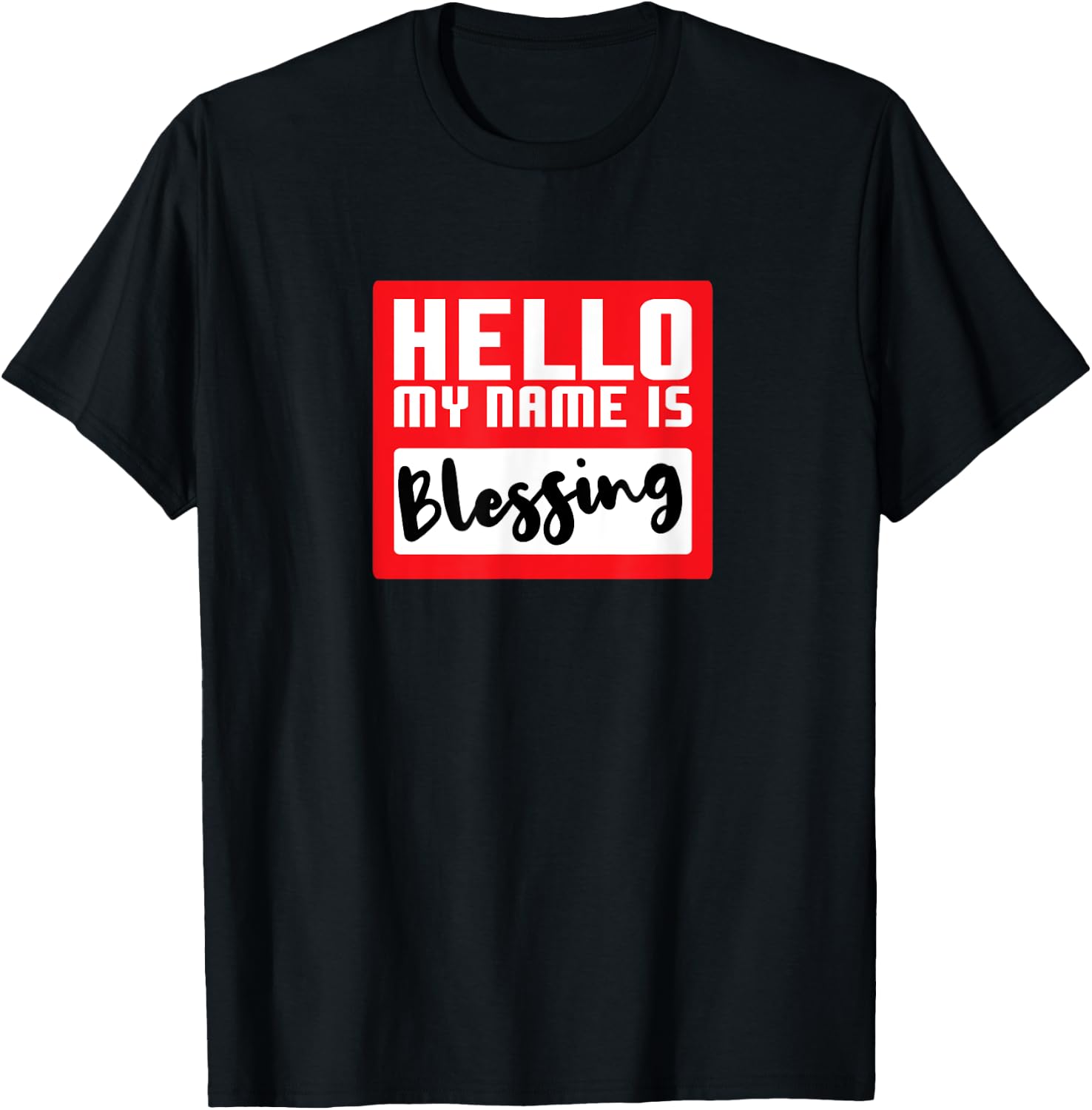 Hello My Name is Blessing in Disguise Funny Halloween Party T-Shirt - T-Shirt | Black