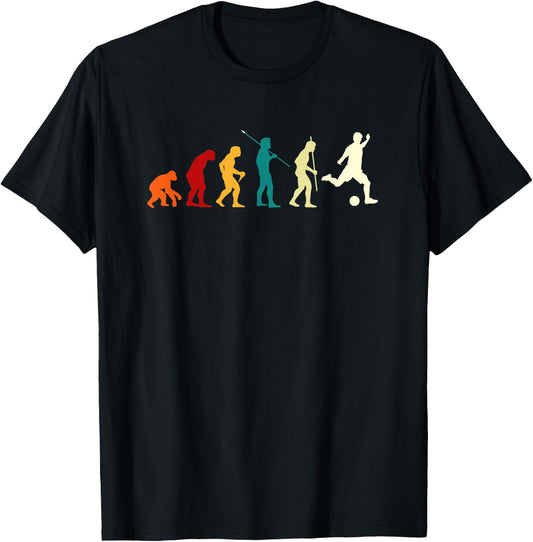 Funny Soccer Evolution Quote Soccer Player T-Shirt - T-Shirt | Black