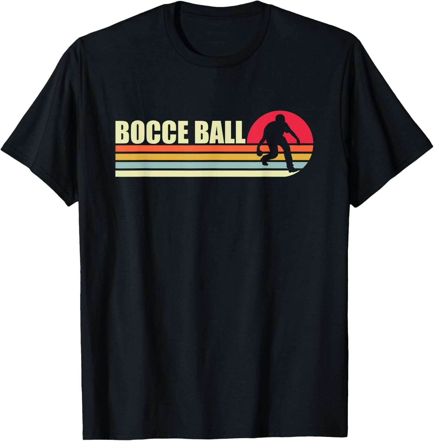 Bocce ball boules sports bocce banner retro design T-Shirt - T-Shirt | Black