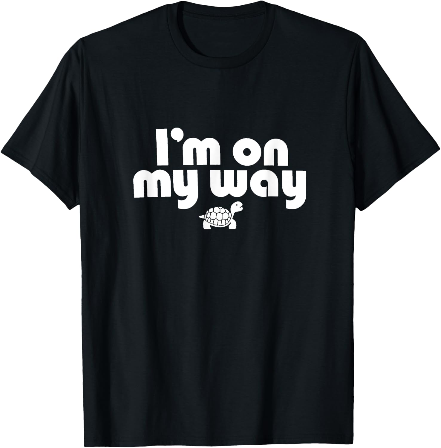 On My Way: Slow and Steady Turtle Adventure T-Shirt - T-Shirt | Black