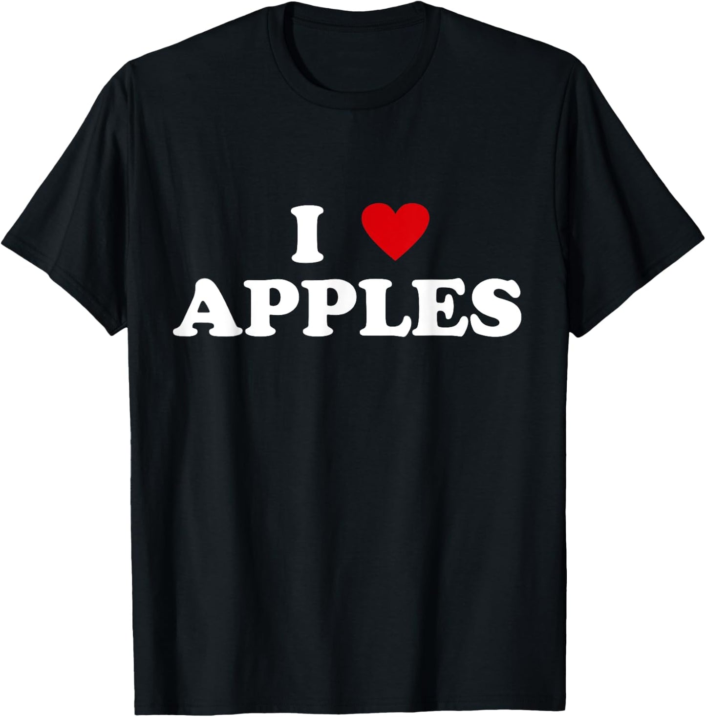 I Heart Crops Farming Farmer - I Love Apple T-Shirt - T-Shirt | Black