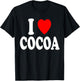 I Heart (Love) Cocoa Chocolate Lover T-Shirt - T-Shirt | Black