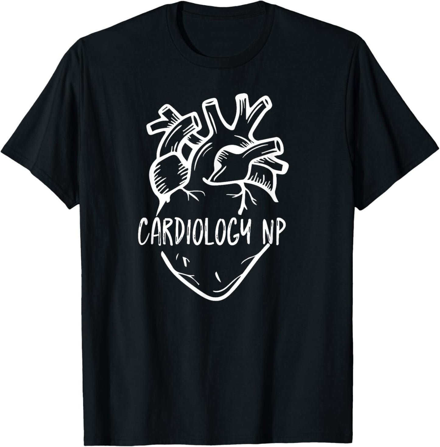 Cardiology NP Cardiology Nurse Practitioner Anatomical Heart T-Shirt - T-Shirt | Black