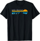 New Orleans Skyline - Vintage Retro Sunset New Orleans City T-Shirt - T-Shirt | Black
