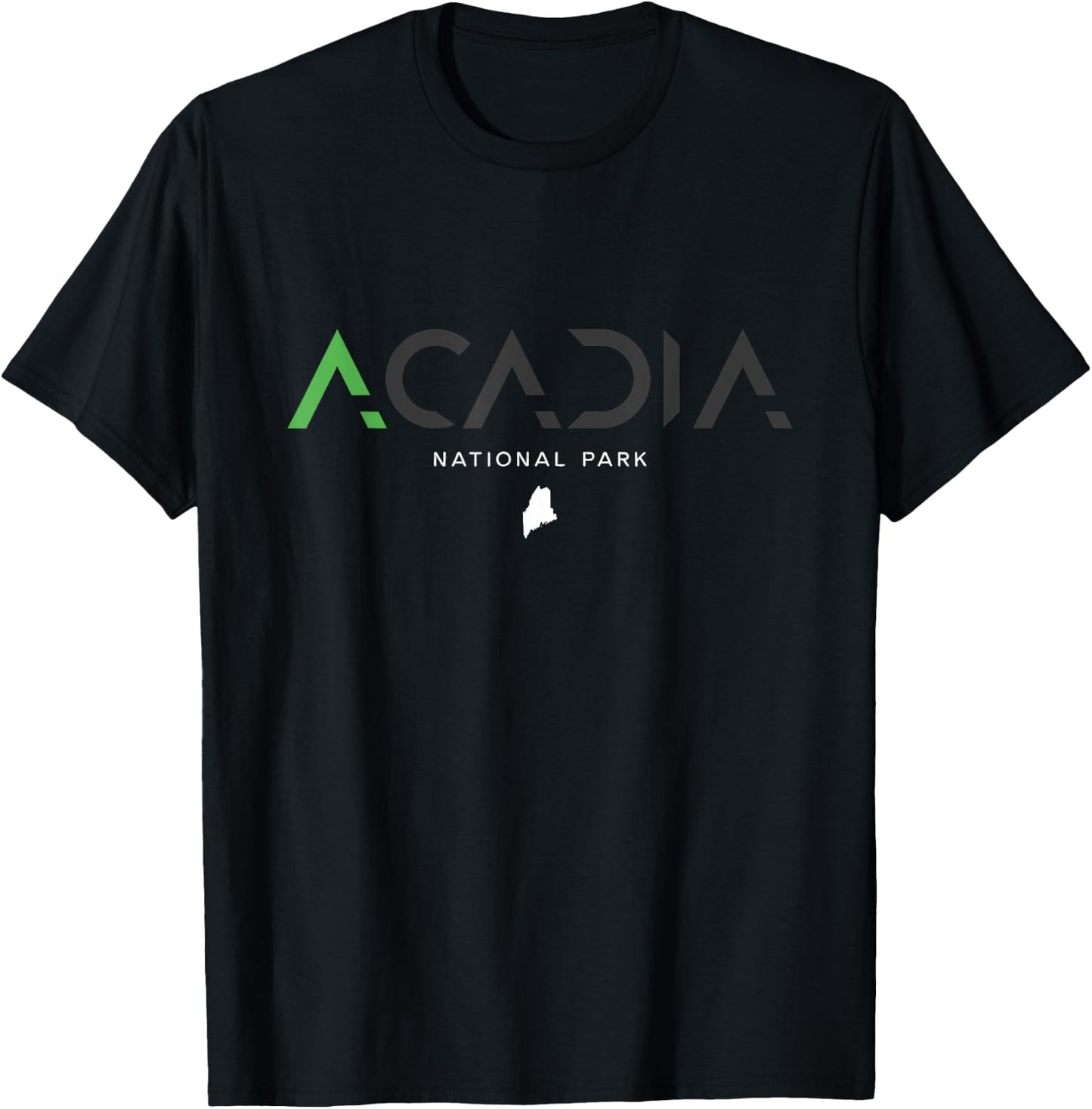 Acadia National Park Maine Tonal Retro Vintage T-Shirt - T-Shirt | Black