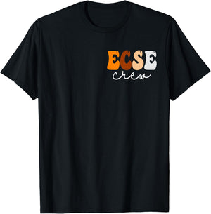 ECSE Crew Cute Groovy Fall Autumn Lovers Appreciation Day T-Shirt - T-Shirt | Black