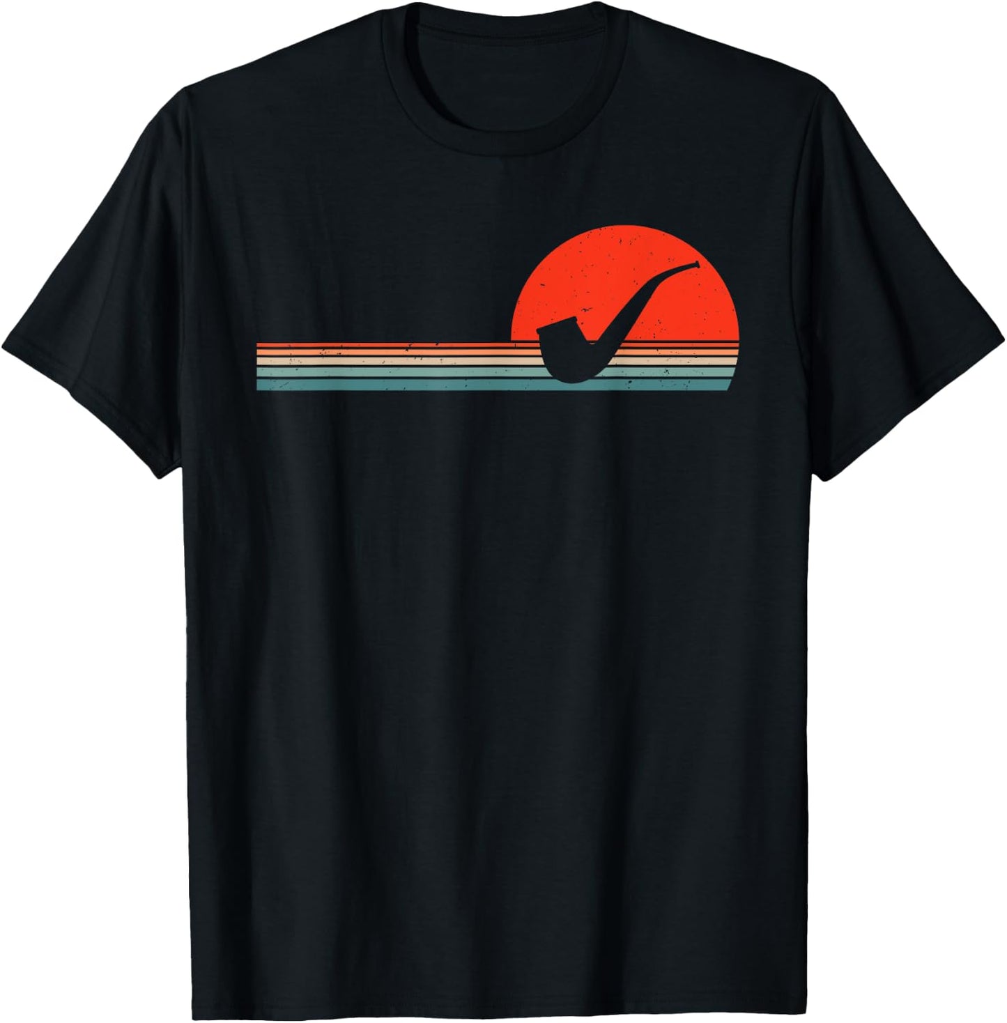 Pipe Smoking Retro Tobacco Vintage Smoker T-Shirt - T-Shirt | Black