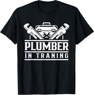 Plumber In Training Pipe Pipefitter Plumbing Plumbers T-Shirt - T-Shirt | Black