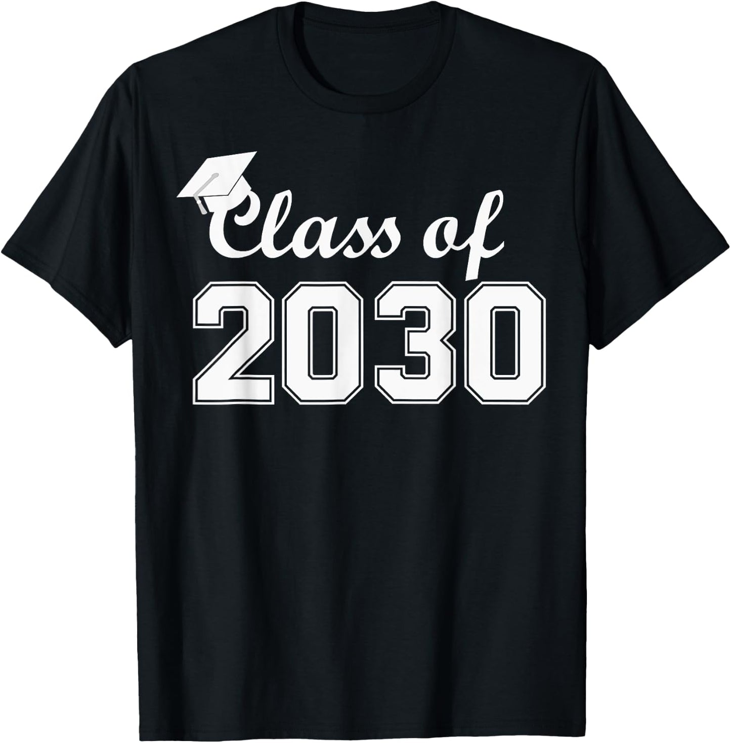 Class of 2030 Grow With Me Shirt First Day of School T-Shirt - T-Shirt | Black