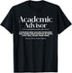 Funny Academic Advisors Definition Academic Advisor T-Shirt - T-Shirt | Black
