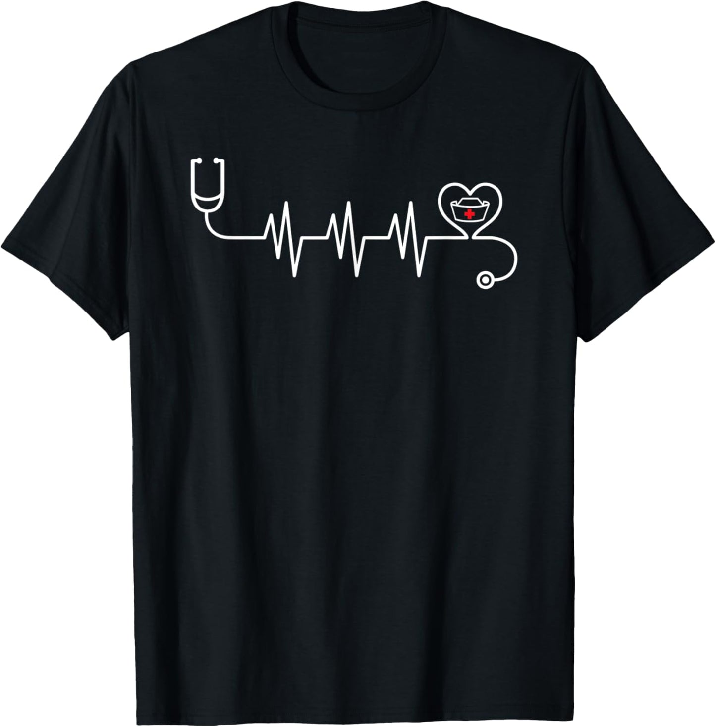Nurse Paramedic Stethoscope T-Shirt - T-Shirt | Black