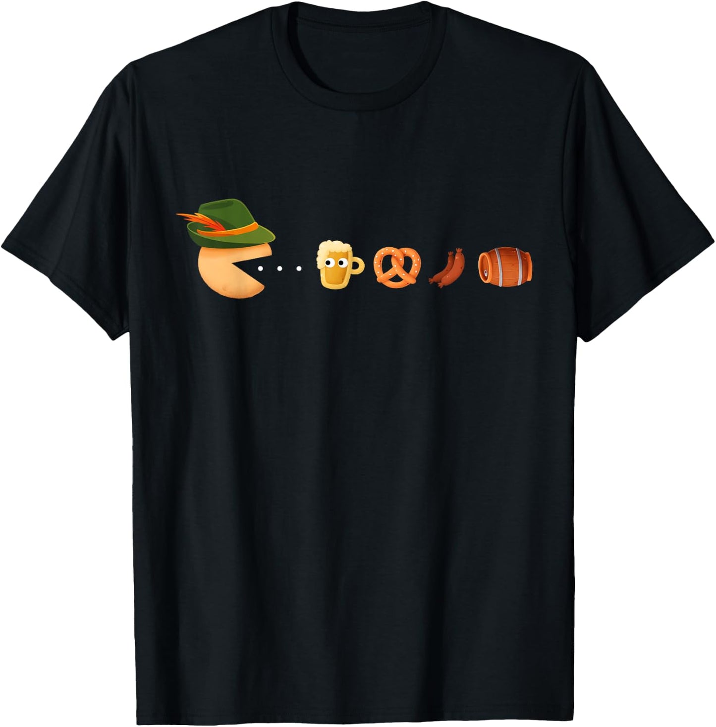 Funny Oktoberfest Gamer, Beer Festival, German Beer Drinking T-Shirt - T-Shirt | Black