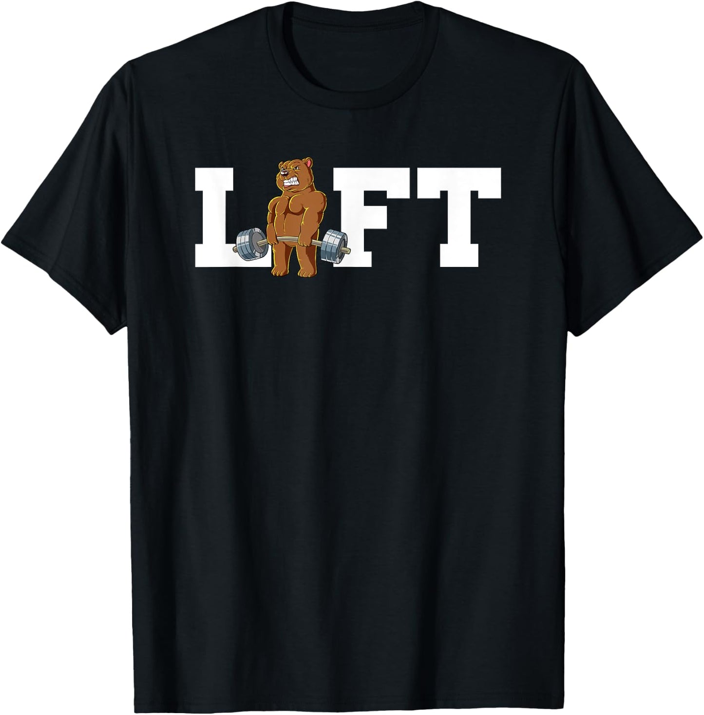 Bear Gym Weight Training Lift Deadlift T-Shirt - T-Shirt | Black